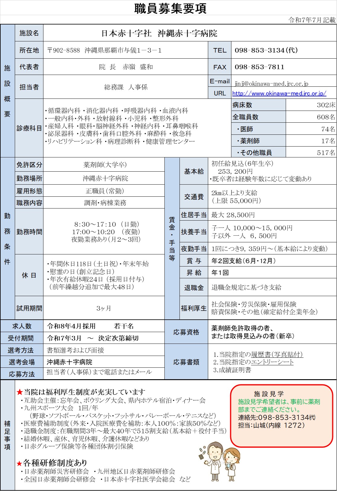 薬剤師募集要項